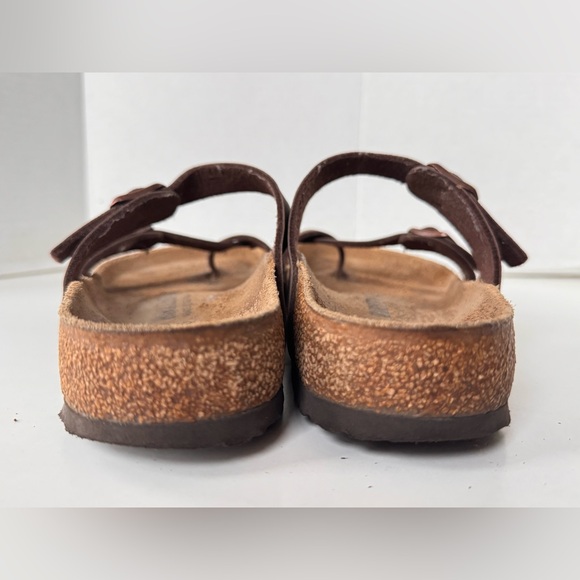 Birkenstock Mayari Toe Loop Brown Leather Slip On Sandals shoes Women’s Size 38 - Picture 7 of 11
